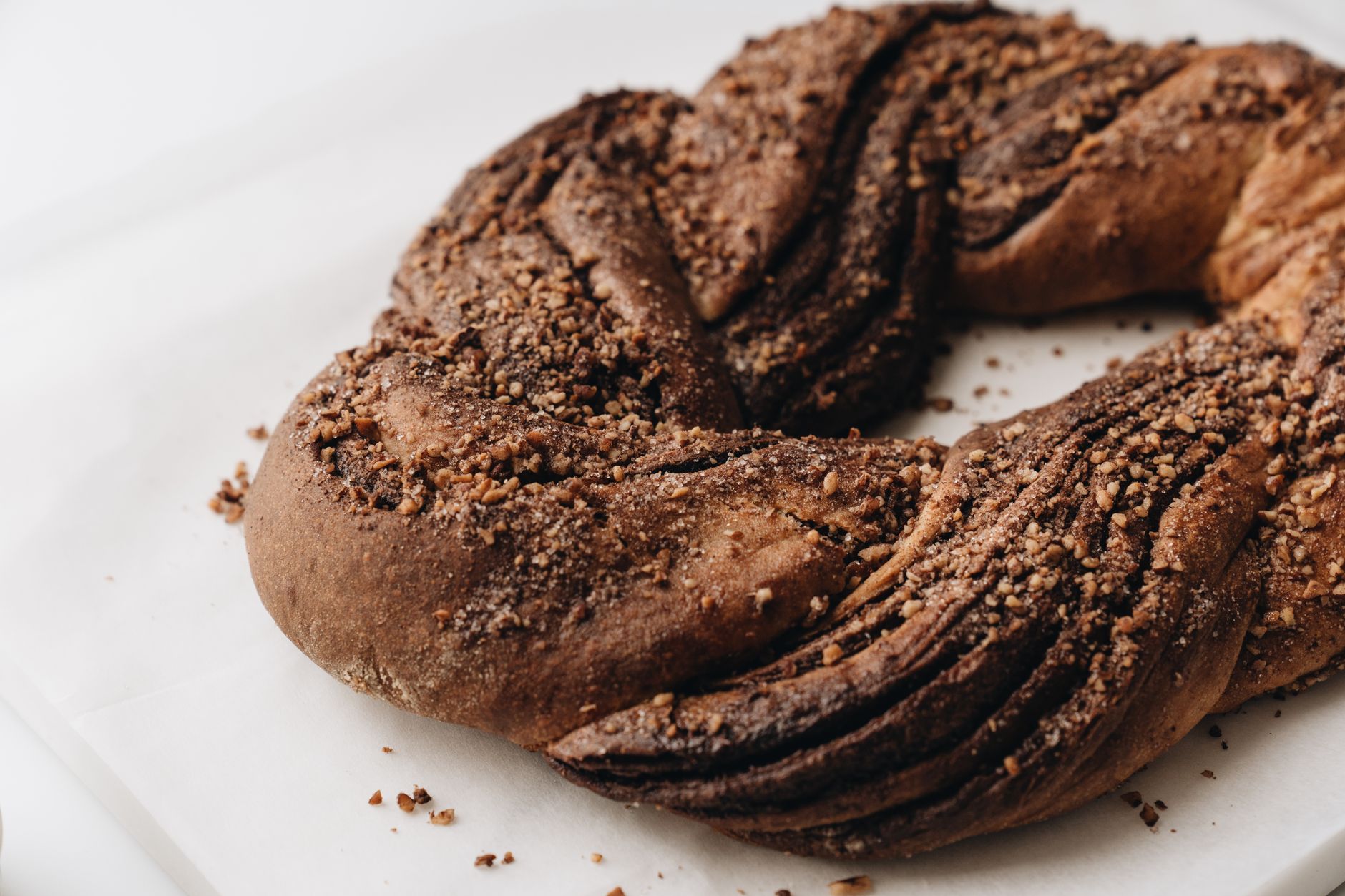 Braided Dark Chocolate & Roasted Hazelnut Babka