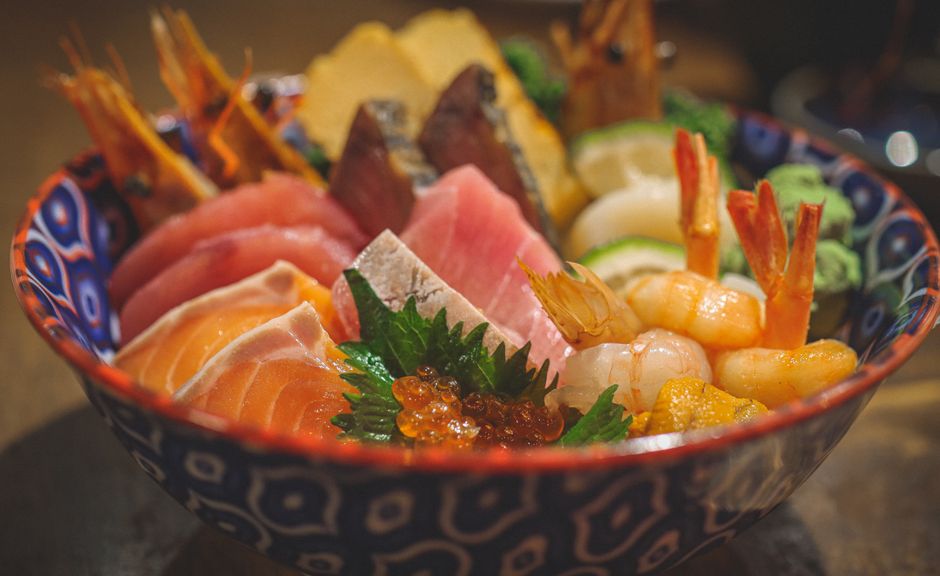 Japanese Salmon & Avocado Chirashi Bowl