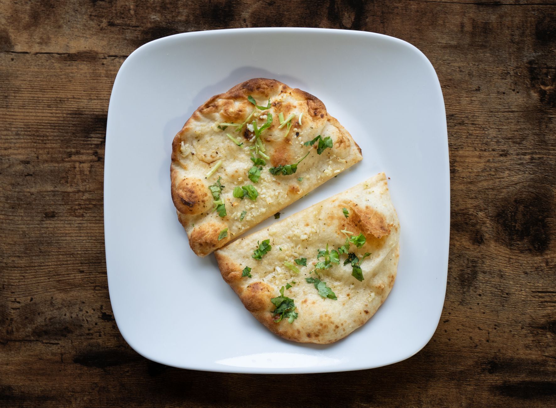 Authentic Stuffed Cheese & Garlic Butter Naan
