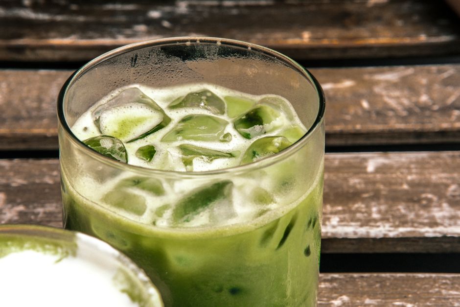 Japanese Iced Matcha Green Tea Latte