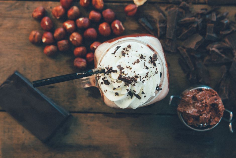 Rich Dark Chocolate Milkshake with Whipped Cream