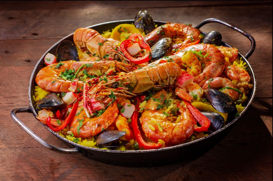 Authentic Spanish Mixed Seafood & Chicken Paella