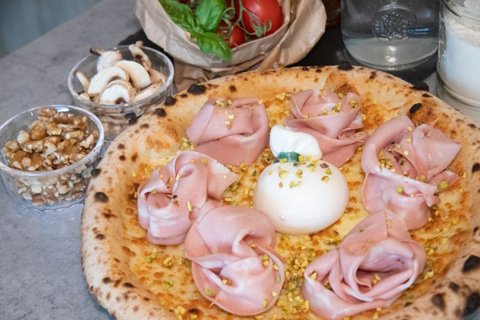 Pizza Burrata Pesto Pistache (Authentic)