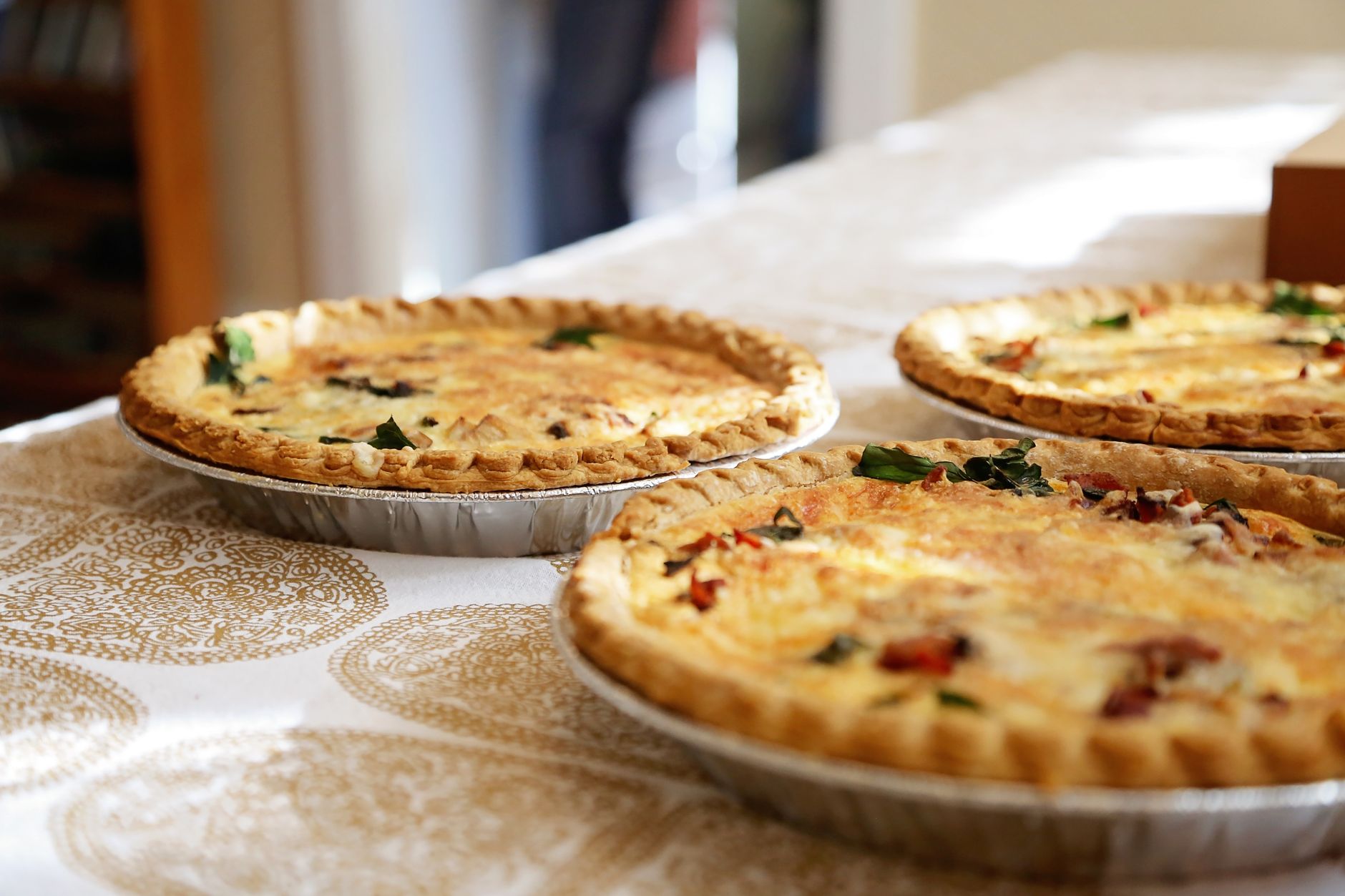 Authentic French Quiche Lorraine with Smoked Bacon & Crème