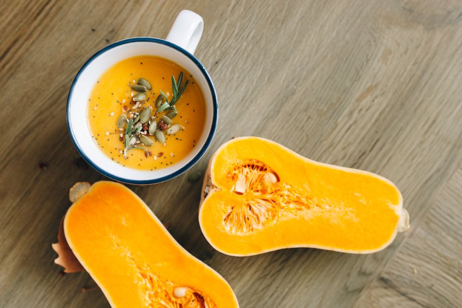 Creamy Butternut Squash, Ginger & Coconut Soup