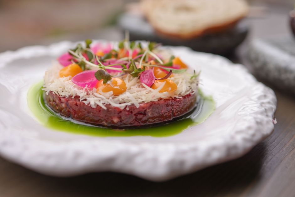 Beetroot, Green Apple & Goat Cheese Tartare